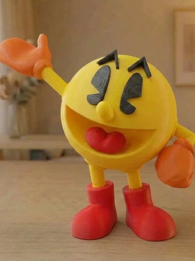 Estatueta Bolinha Amarela do Arcade 13 cm Impressão 3D