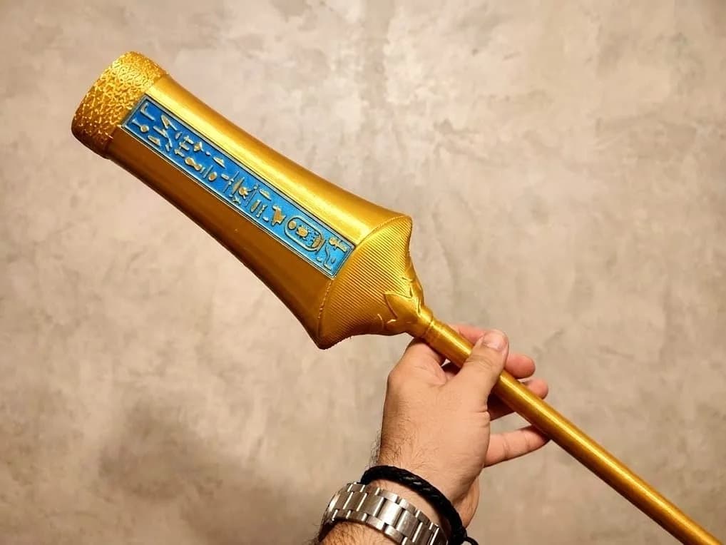 Cetro de Tutancâmon Decorativo Impressão 3D
