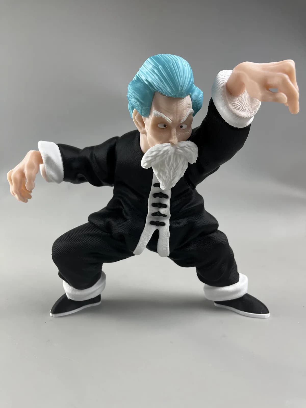 Estatueta Mestre Kame em Pose de Kung Fu Impressão 3D