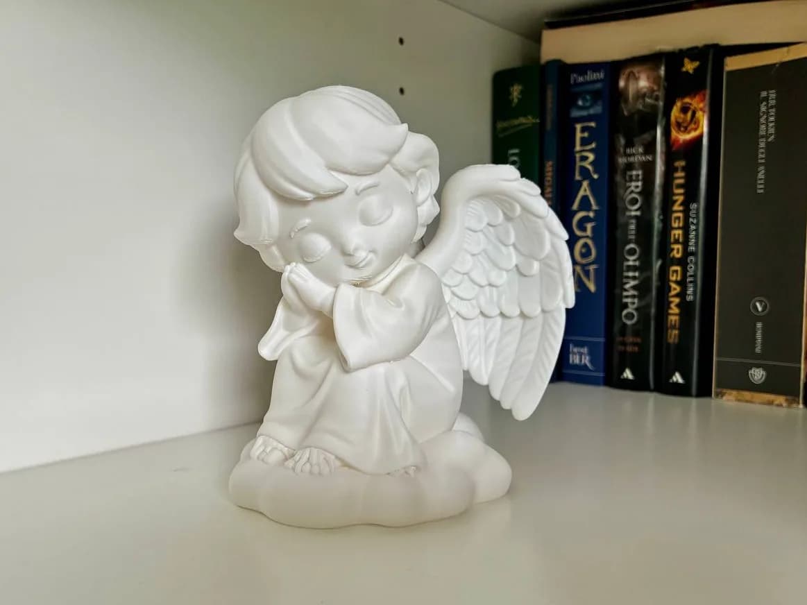 Estatueta Anjinho Pensativo Impressão 3D
