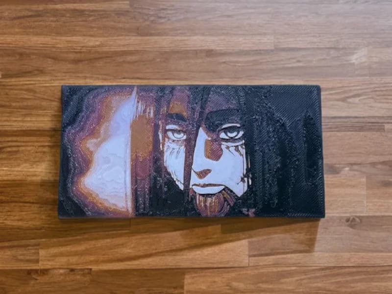 Quadro Eren Arte em Camadas Impressão 3D