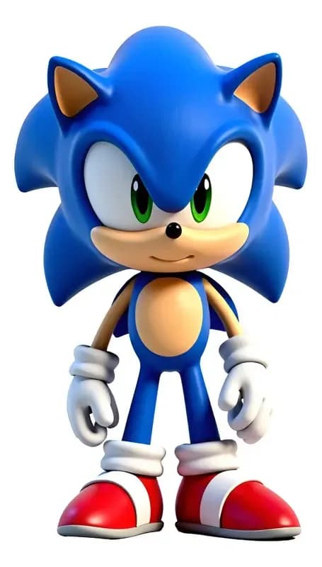 Boneco Sonic Clássico 10cm 3d
