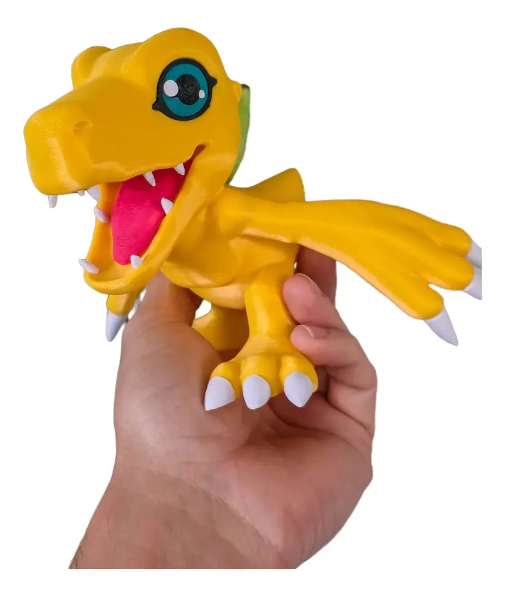 Réplica Estátua Agumon - Digimon 15cm