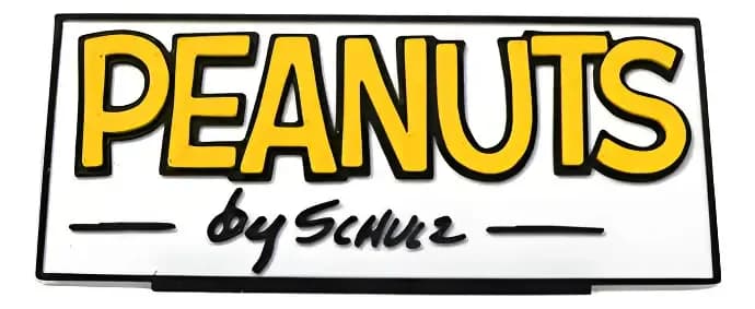 Boneco: Placa Logotipo Dos Peanuts - 3d