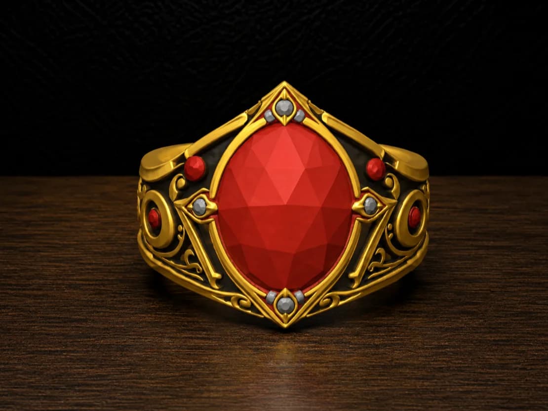 Anel Decorativo de Fantasia Srtarn da Paixão Impressão 3D