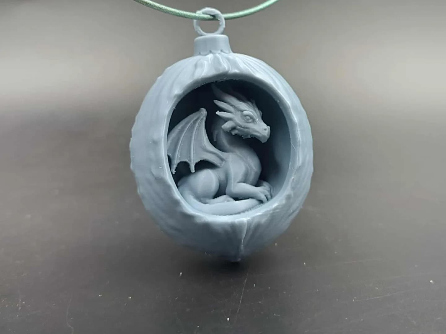 Enfeite Ovo de Dragão para Árvore de Natal Impressão 3D