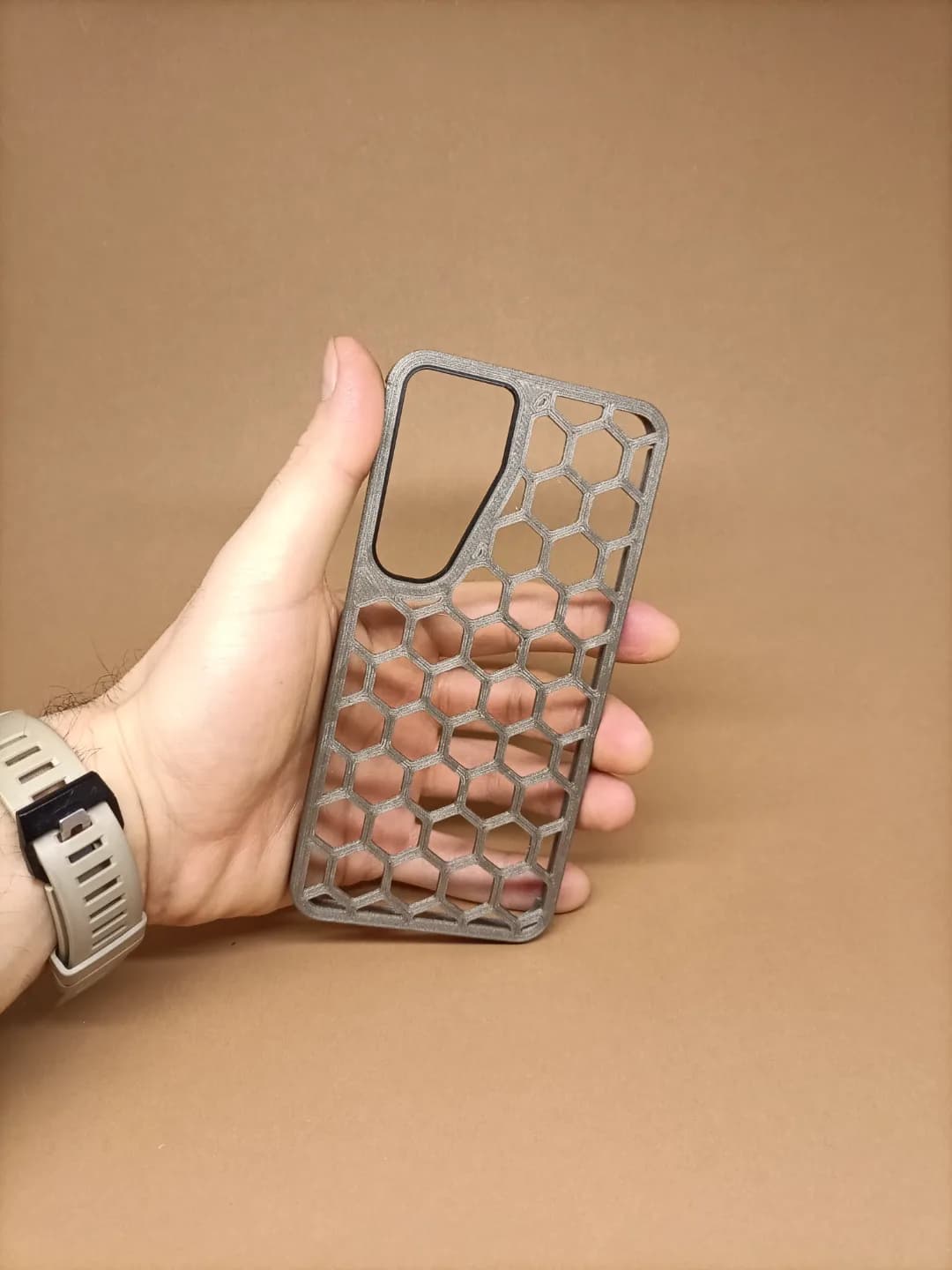 Capa Hexagonal v2 para Galaxy S25+ Impressão 3D