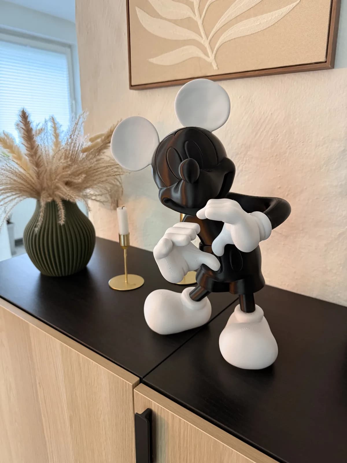 Estatueta Ratinho Clássico Coração 40 cm Impressão 3D