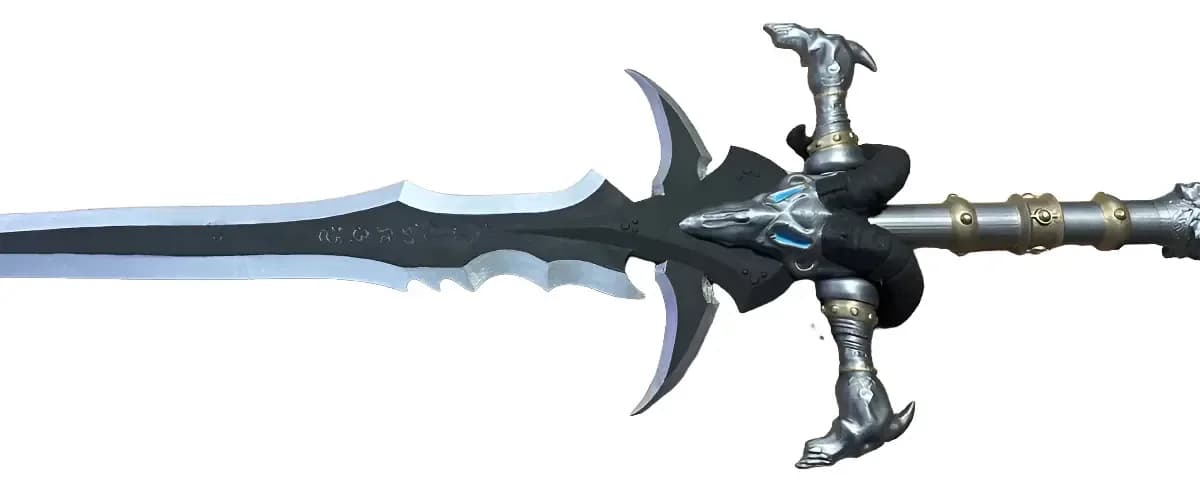 Espada Frostmourne World Of Warcraft Cosplay - 3d Prata E Preto