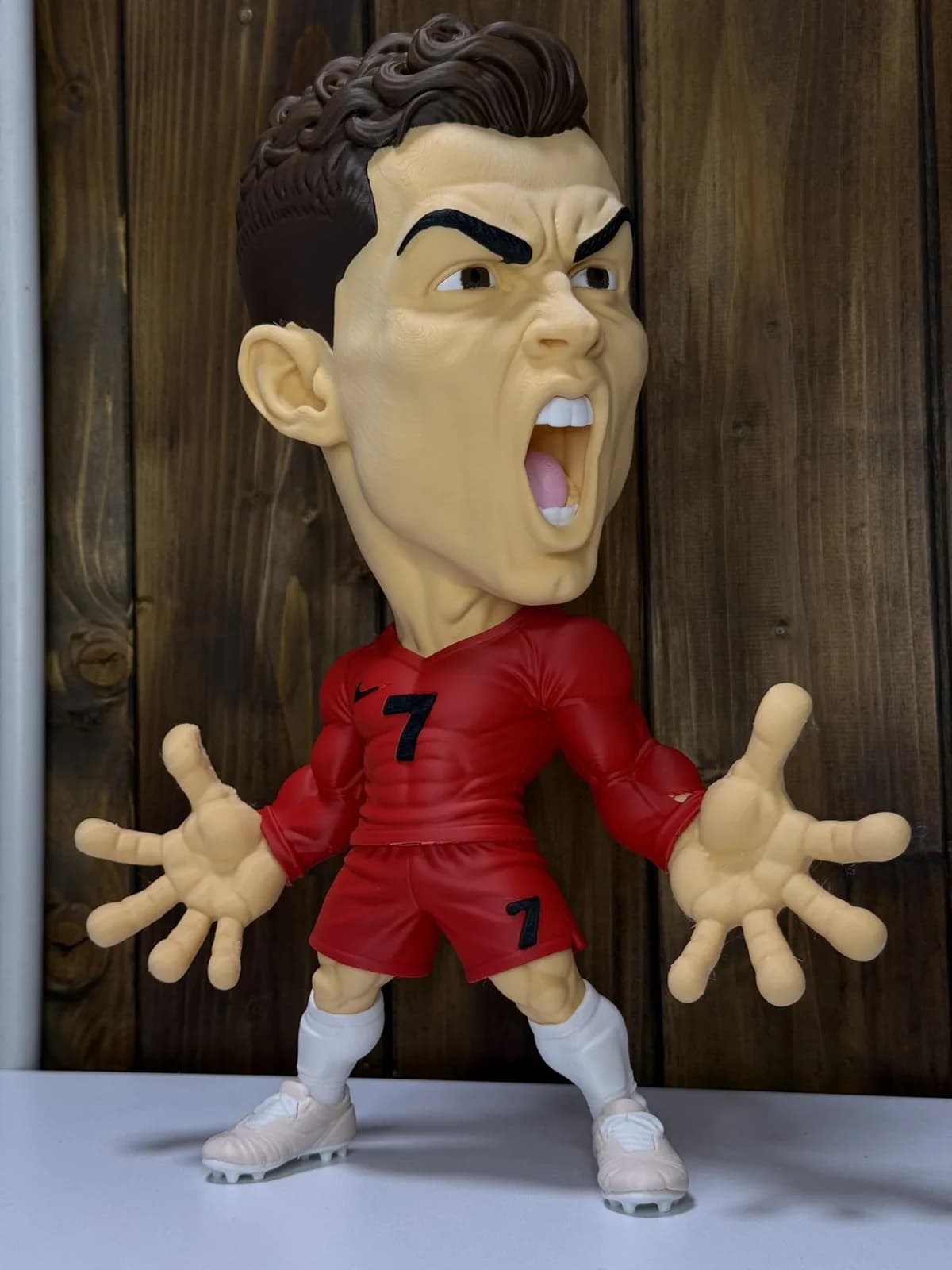 Estatueta Caricatura Jogador Camisa 7 35 cm Impressão 3D