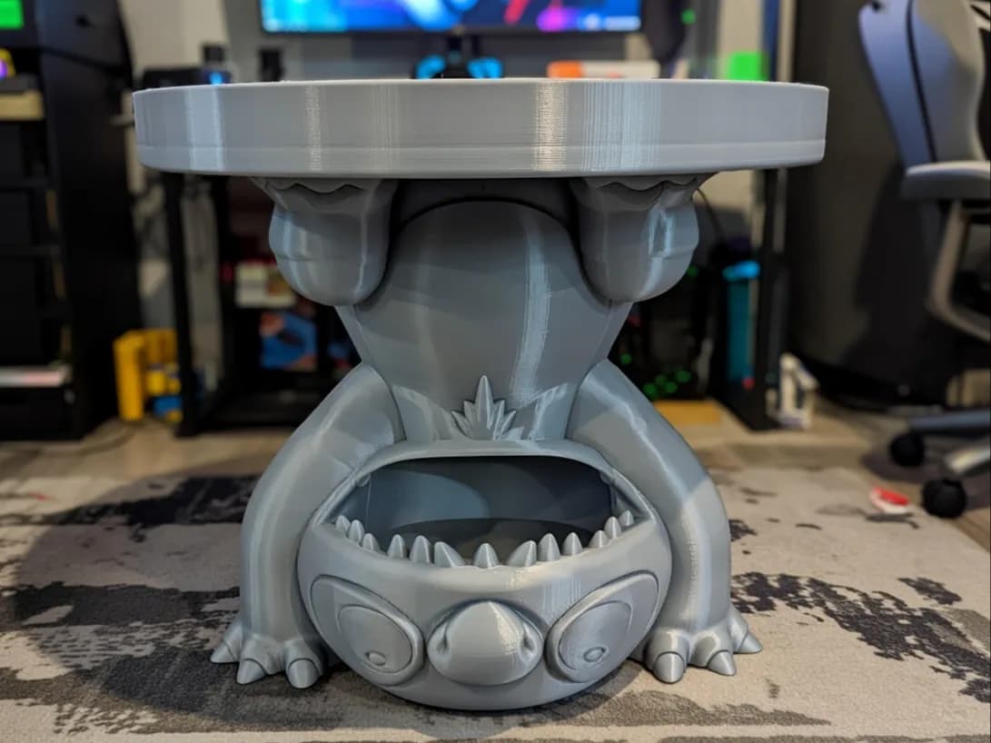 Mesa Lateral Alienígena Azul 50 cm Impressão 3D