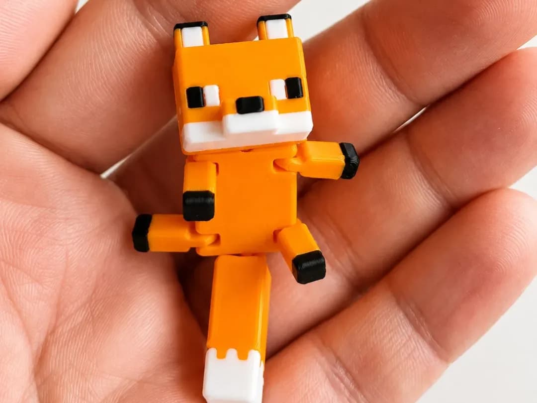 Miniatura Raposa Articulada 6 cm Impressão 3D