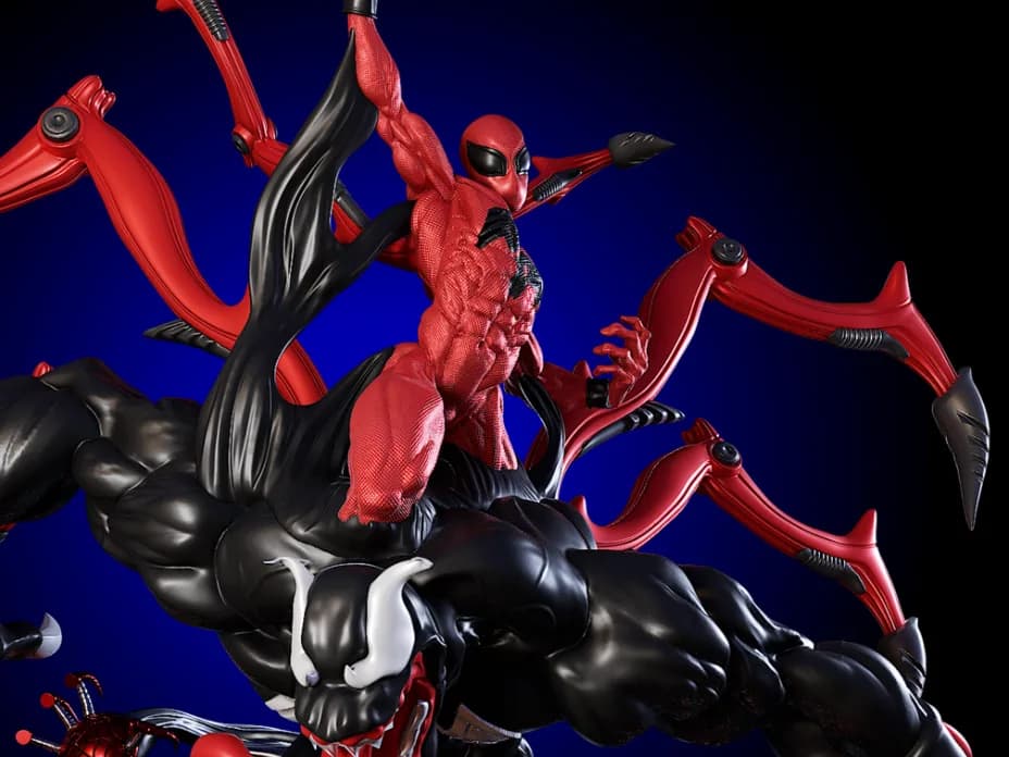 Estatueta Herói Aranha contra Simbionte Impressão 3D