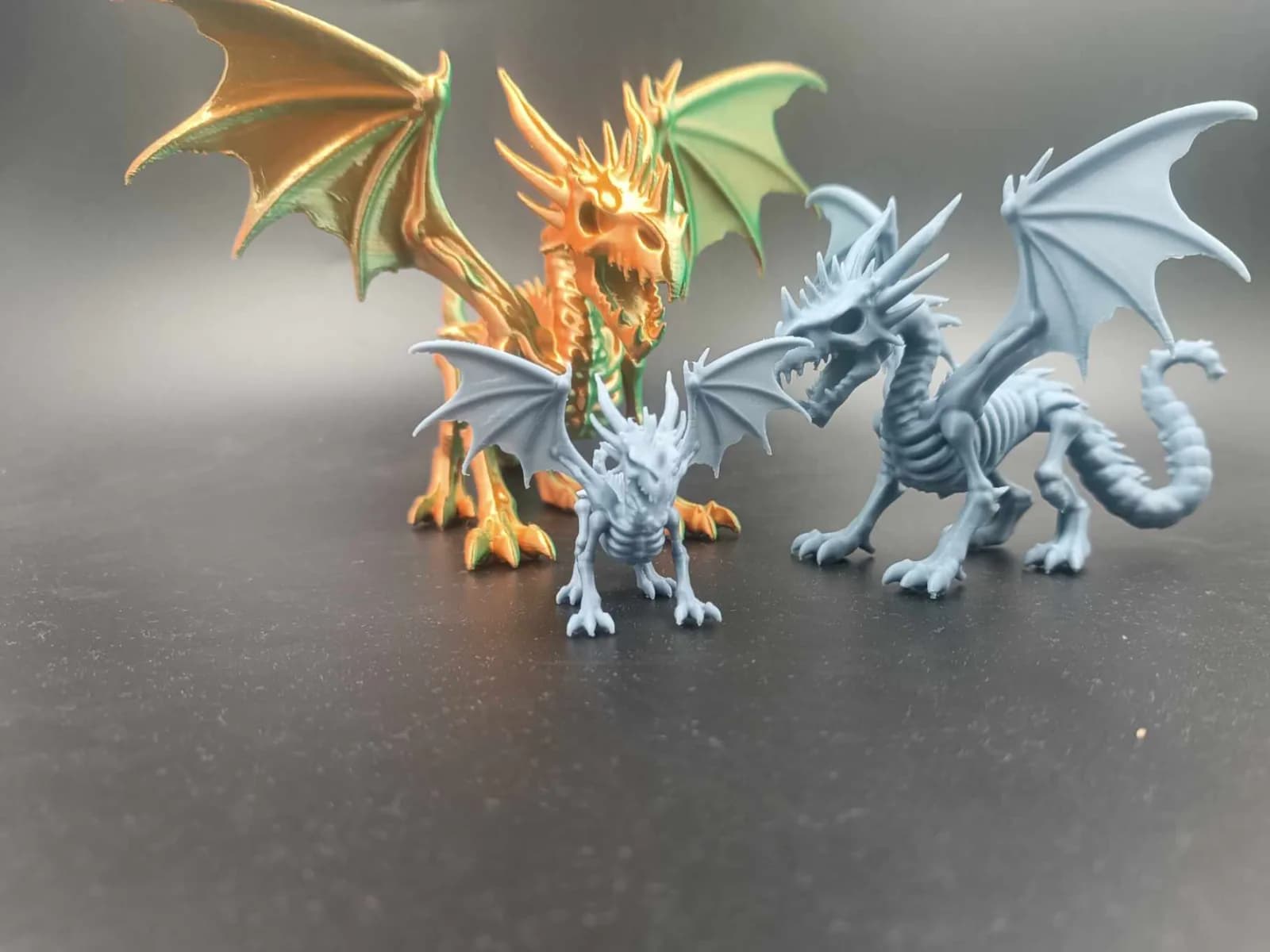 Estatueta Dragão de Ossos Impressão 3D
