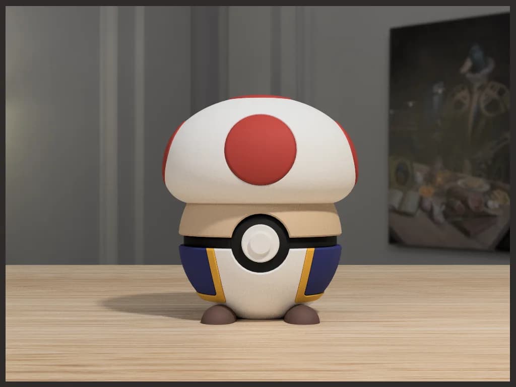 Esfera Decorativa Cogumelo de Pintas Vermelhas Impressão 3D