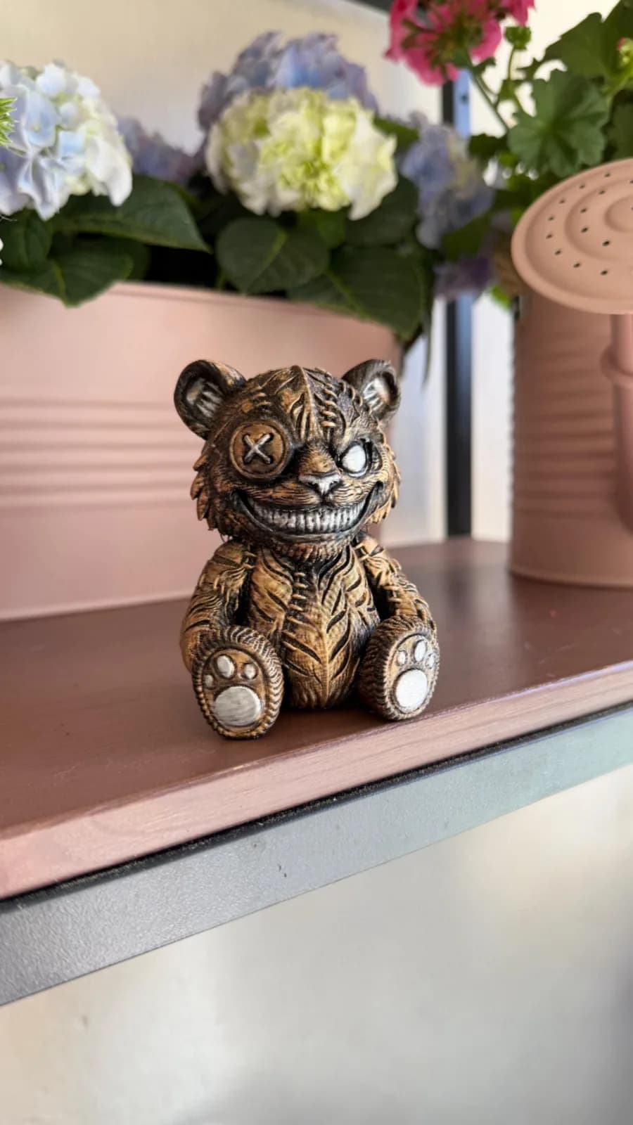 Estatueta Tigre Sinistro Fofo Impressão 3D