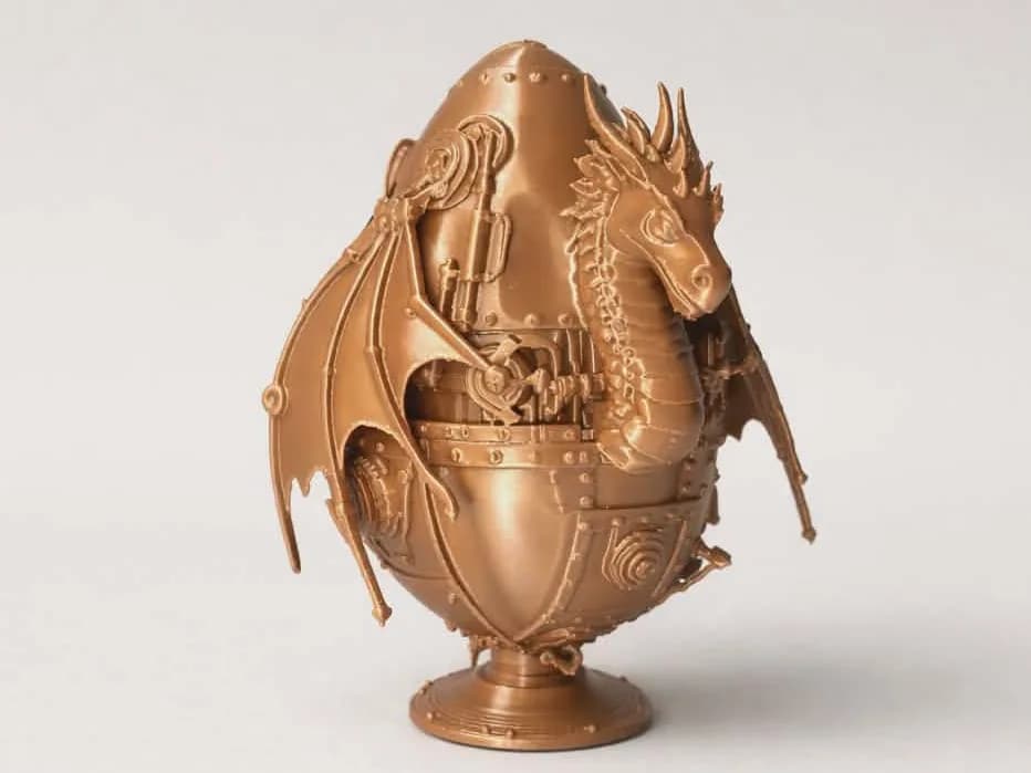 Ovo Esculpido Dragão Mecha Decorativo Impressão 3D