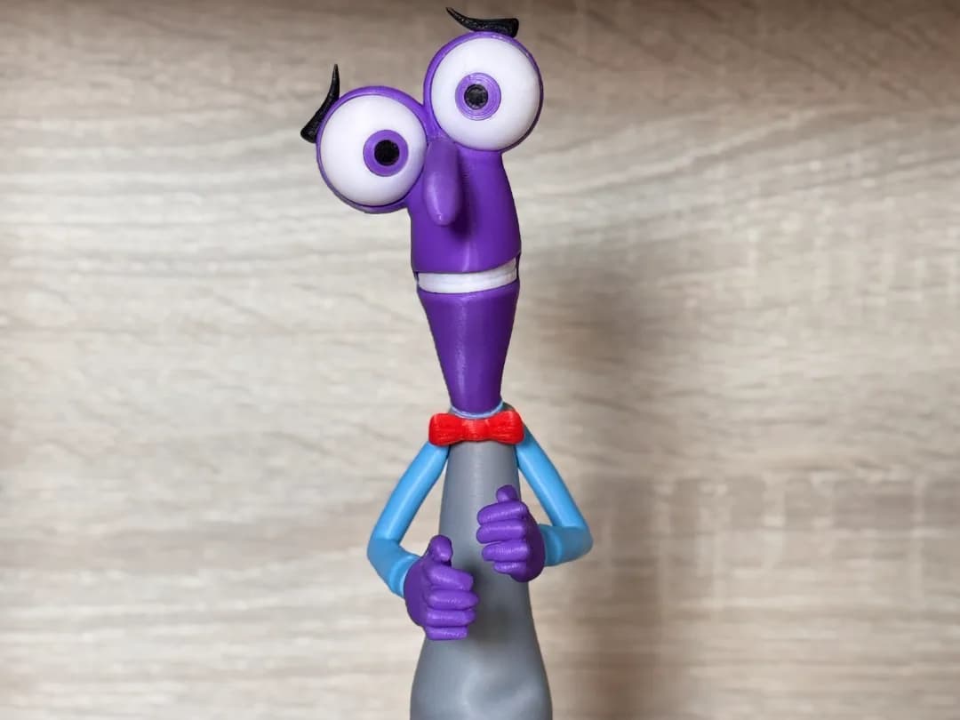 Boneco Medo Divertida Mente Pixar de Gravata 20 cm