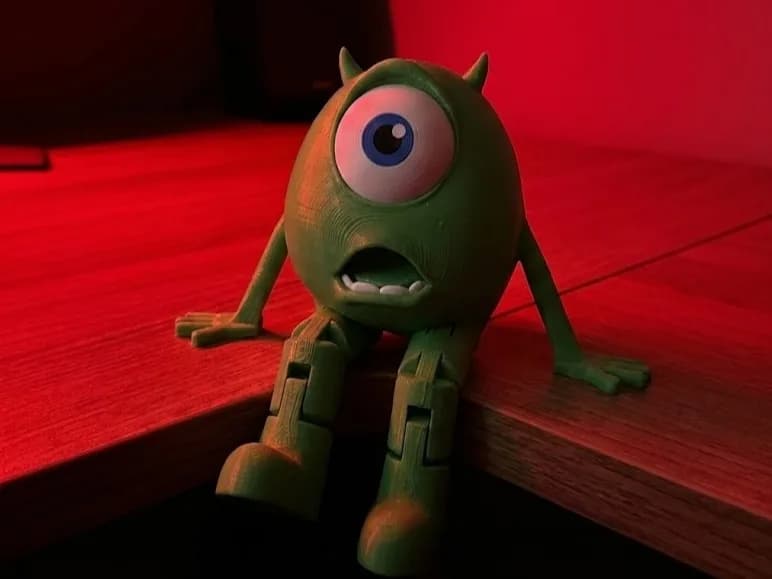 Estatueta Mike Wazowski Articulado Impressão 3D