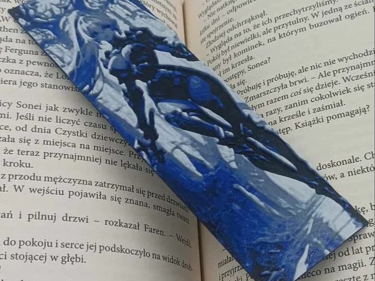 Marcador de Página Anime Azul Impressão 3D