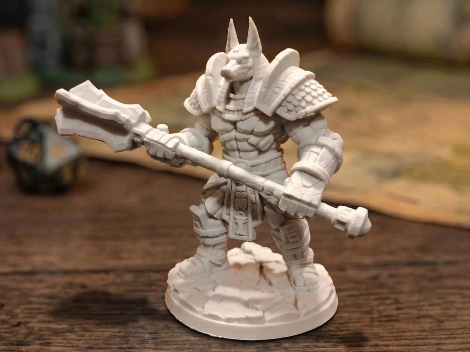 Miniatura Guardião Anúbis para RPG Impressão 3D