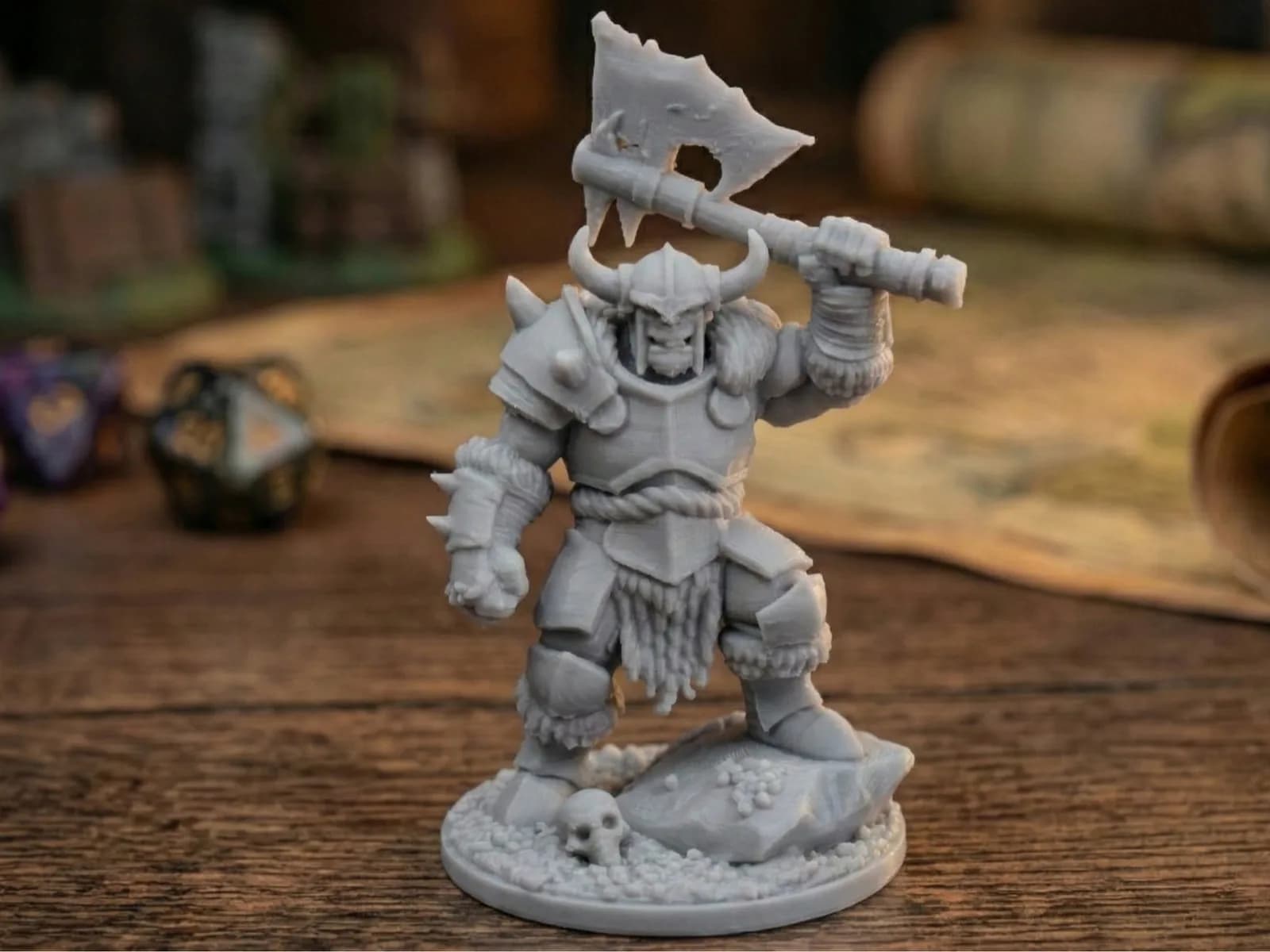 Miniatura Senhor da Guerra Orc Impressão 3D