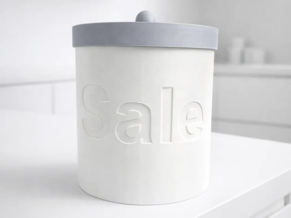 Pote para Sal com Tampa Impressão 3D
