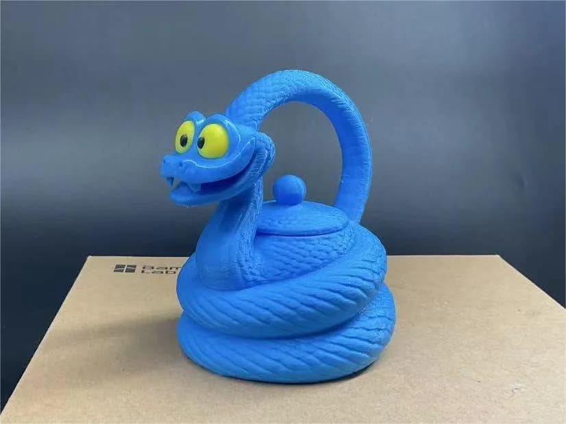 Chaleira Decorativa Cobra Azul Gary Impressão 3D