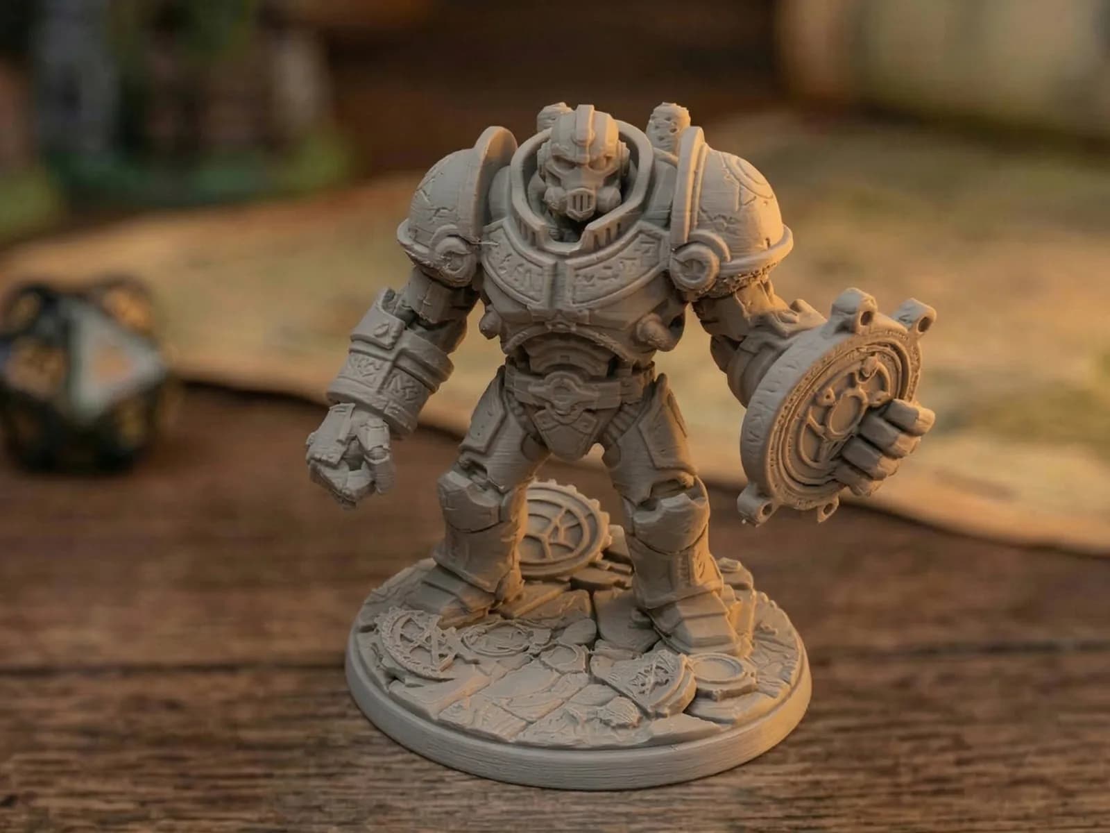 Miniatura Guardião Cósmico com Escudo Impressão 3D