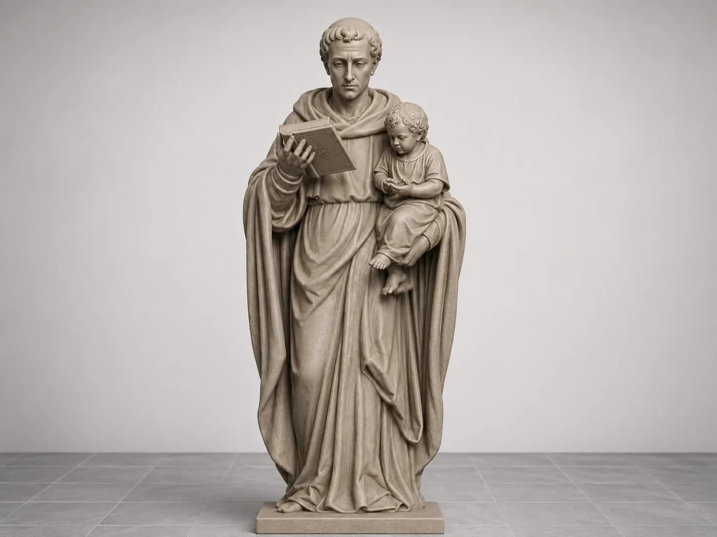 Imagem Santo Antônio com Menino Jesus Impressão 3D