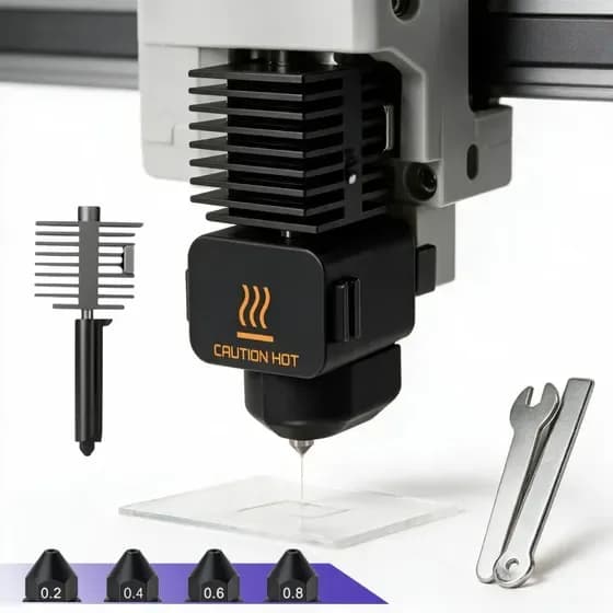 Hotend Completo 0,4 mm (Aço Endurecido) para Bambu Lab A1 / A1 mini