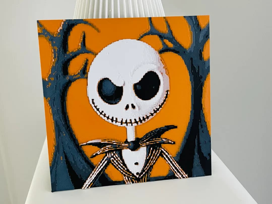 Quadro Jack Skellington Halloween Impressão 3D