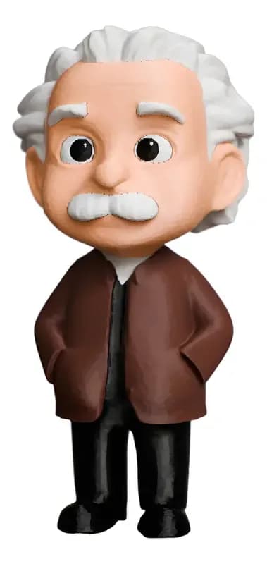 Albert Einstein Miniatura Original 3d
