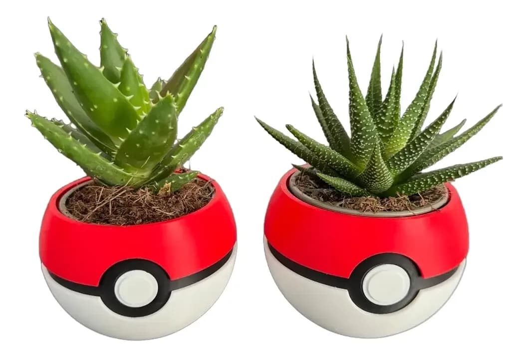 Vaso Pokébola Pokémon 3d Cachepot Decorativo