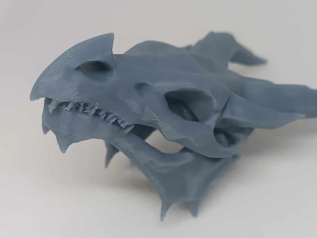 Crânio de Dragão Decorativo para RPG Impressão 3D