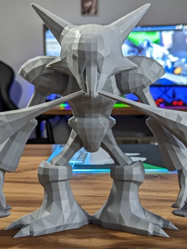Estatueta Alakazam Low Poly Impressão 3D