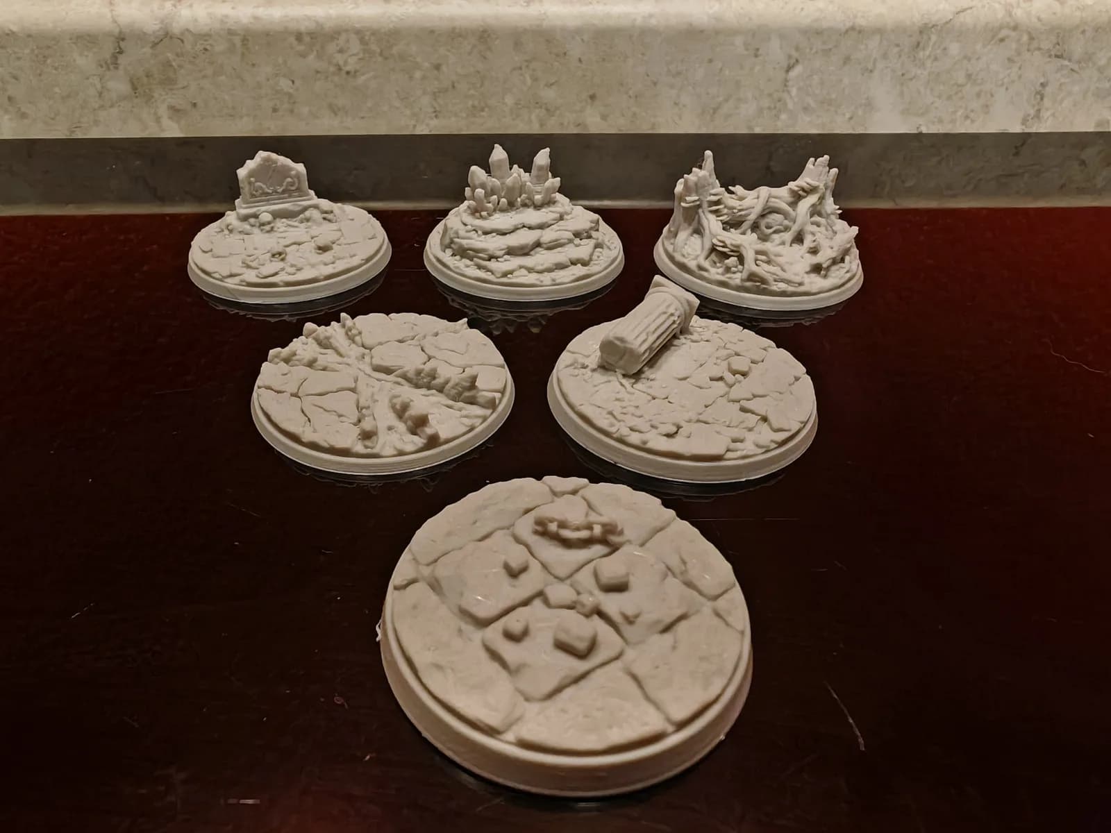 Kit 11 Bases Cenográficas para Miniaturas Impressão 3D