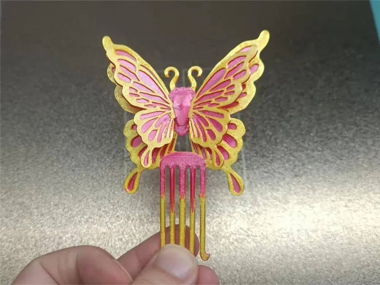 Presilha de Cabelo Borboleta Impressão 3D