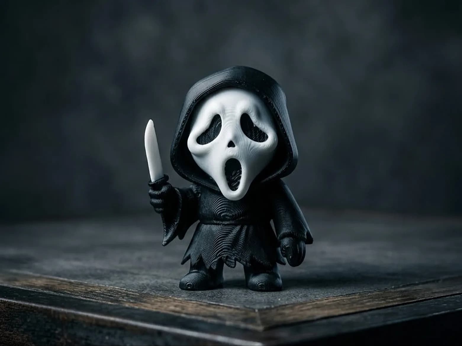 Estatueta Ghostface Articulado 5 cm Impressão 3D