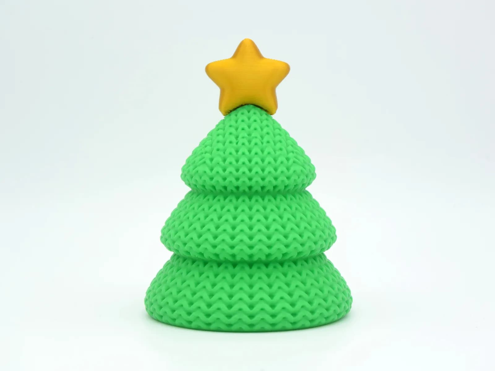 Árvore de Natal Textura Tricô com Estrela Impressão 3D