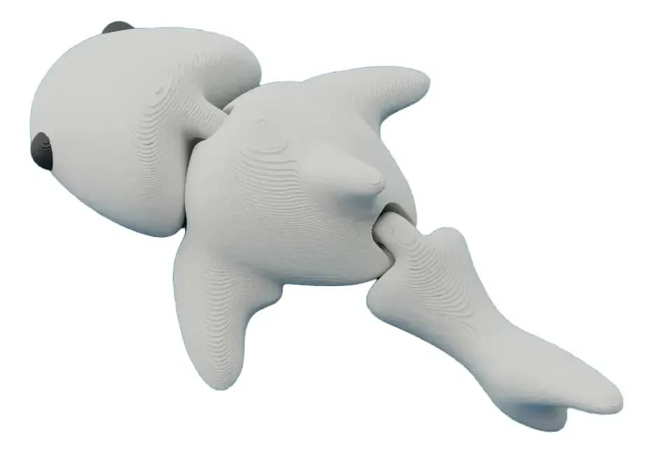 Tubarão-baleia Estilizado Articulado 3d 100 Mm