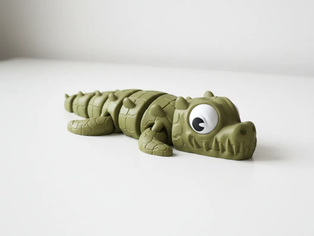 Crocodilo Articulado Flexível Impressão 3D