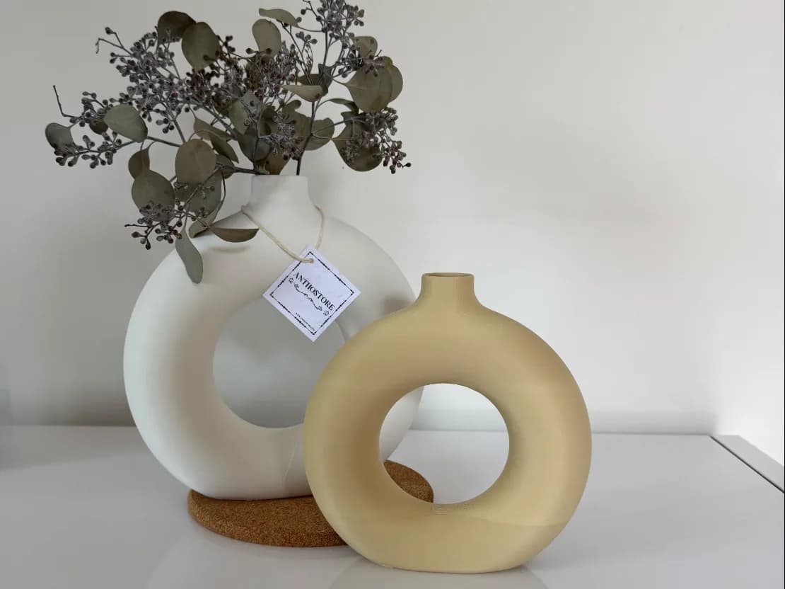 Vaso Rosquinha Decorativo Minimalista Impressão 3D