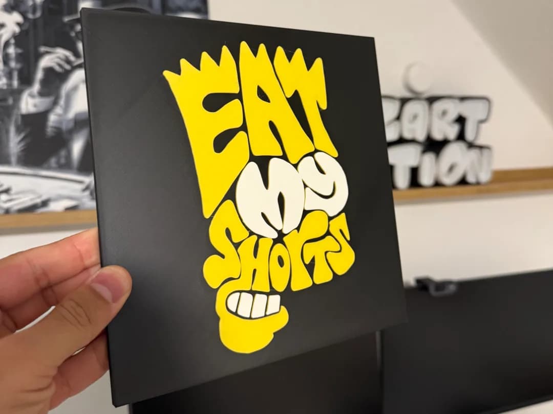Quadro Tipográfico Garoto de Cabelo Espetado Impressão 3D