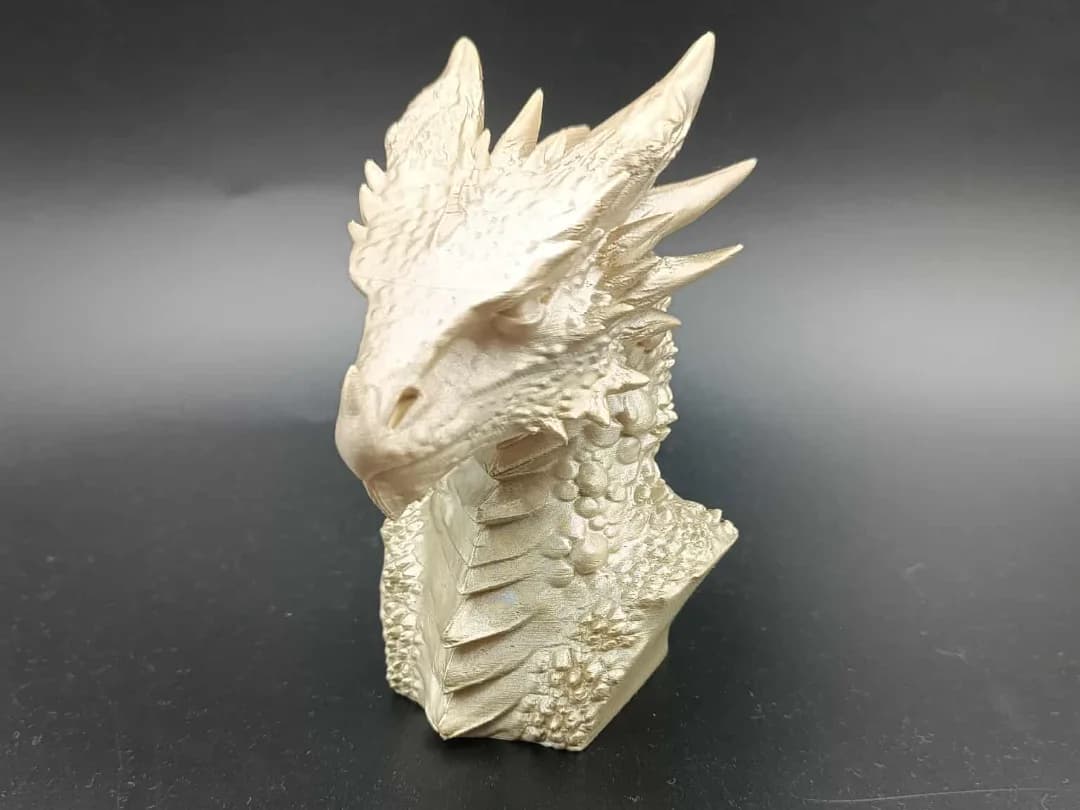 Busto de Dragão Decorativo Impressão 3D