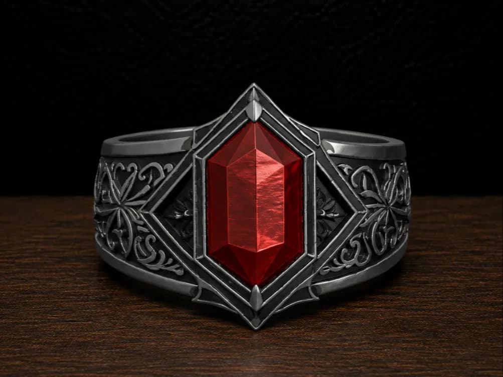 Anel Decorativo de Fantasia Khandril Impressão 3D