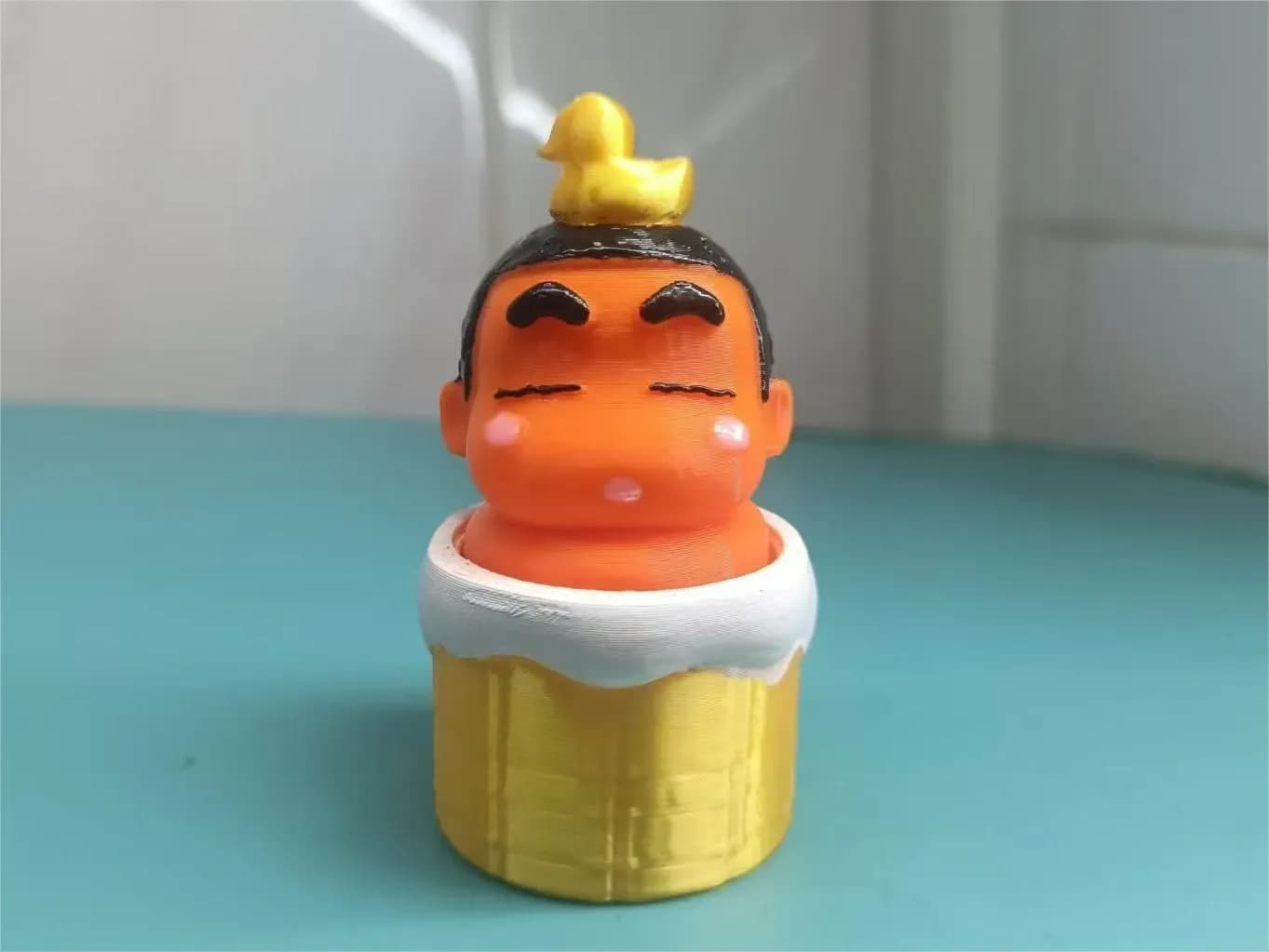 Brinquedo Menino na Banheira com Patinho Impressão 3D