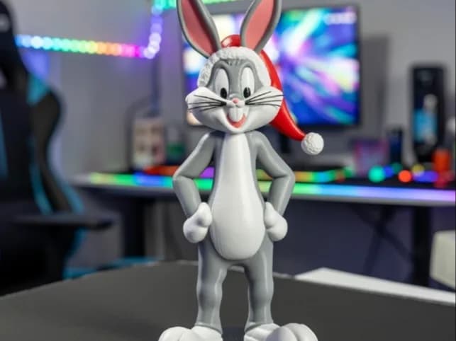 Boneco Pernalonga de Gorro Natalino Looney Tunes