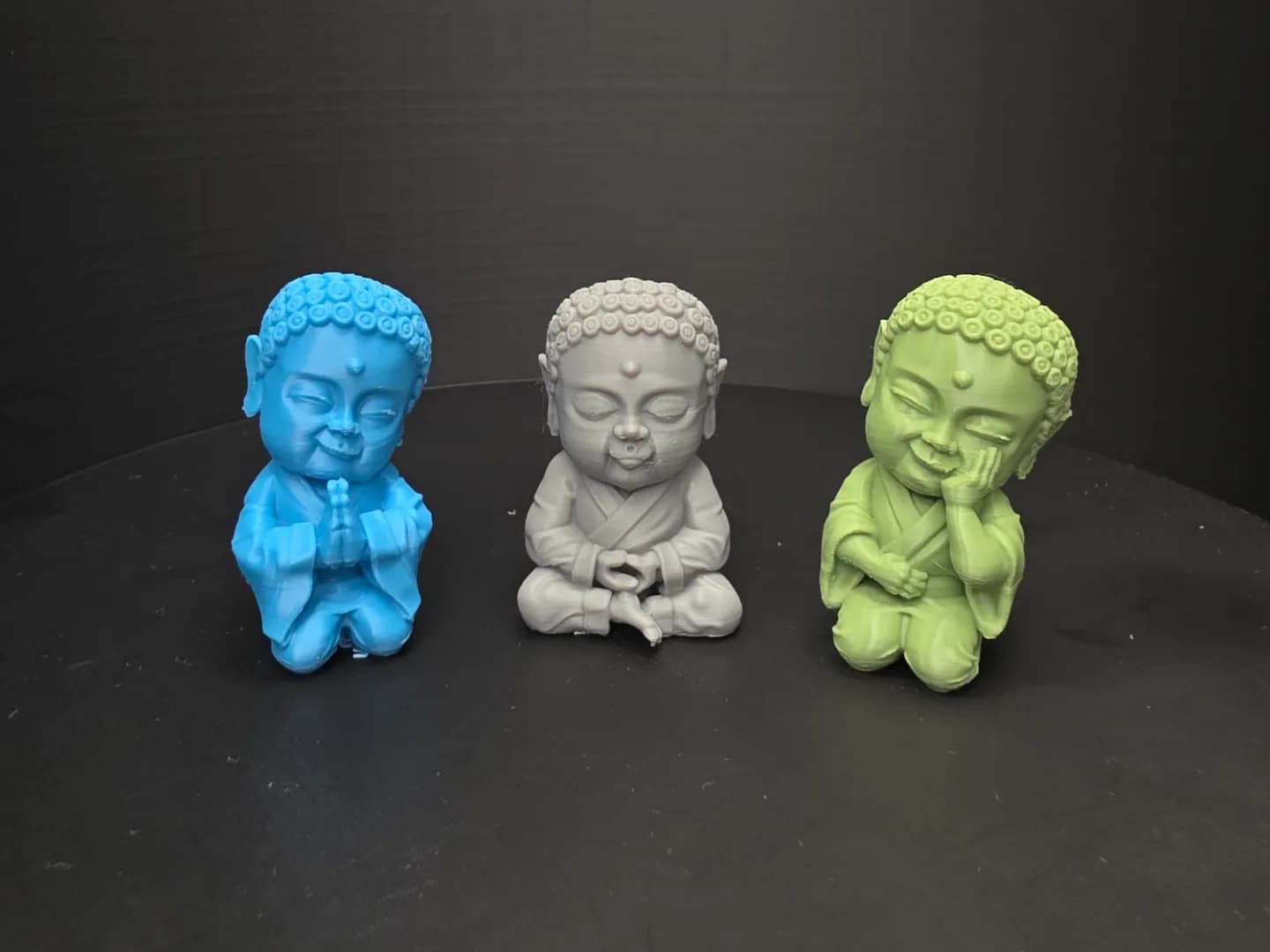 Trio de Budas Bebês Fofos Impressão 3D