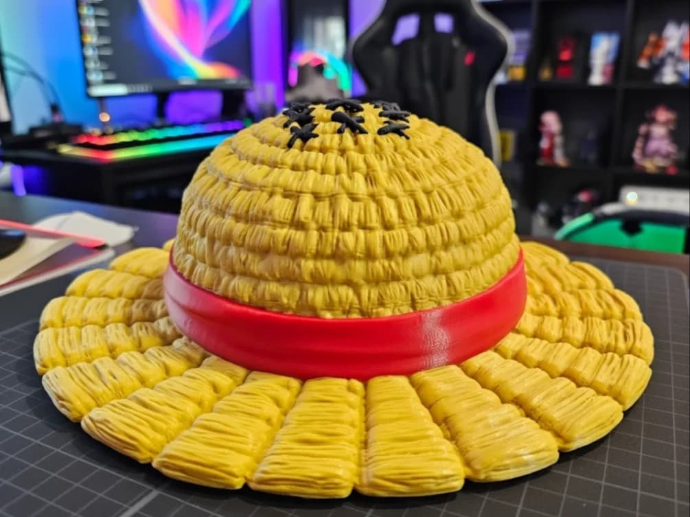 Chapéu de Palha Pirata Tamanho Real Impressão 3D